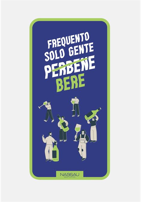 Electric blue people beach towel for men and women NASSAU BEACH CULTURE | FREQUENTO GENTE PERBERE.